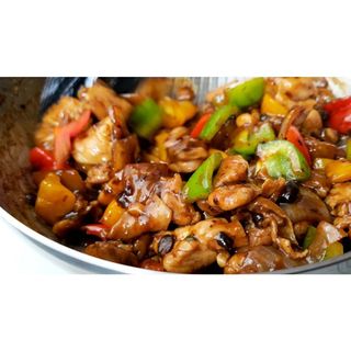 Chicken With Black Beans Sauce And Capsicum