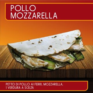 Piadina con Pollo, mozzarella e 1 verdura