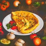 Omlet sa slaninom, Cheddar sirom i  mladim  lukom