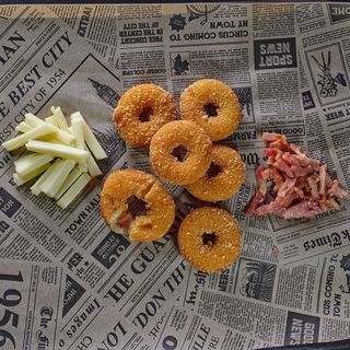 Aros de Queso Gouda y Bacon