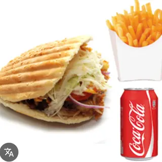 MENÚ DONER KEBAB DE CARNE 