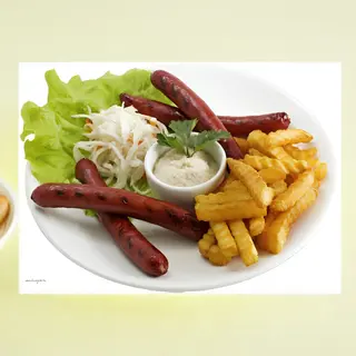 Assiette merguez + frites