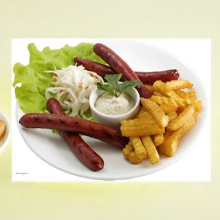 Assiette merguez + frites