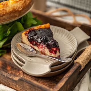 Tarta de queso con arándanos (porción)