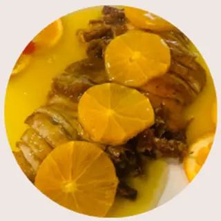 Pato a la Naranja al Estilo Chino