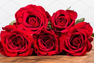 5 წითელი ვარდი