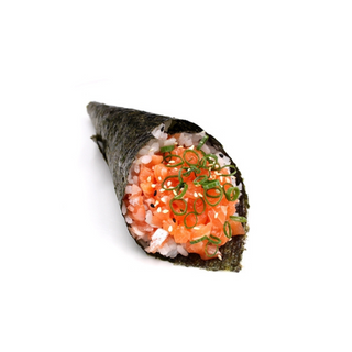 Temaki salmão e cebolinho