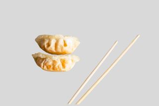 Ravioli al vapore di gamberi e carne