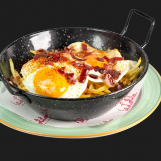 huevos rotos con jamon
