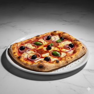 Pizza Diavola Vegana 30 Cm. X 40 Cm.