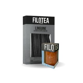 Linguine al Nero di seppia con Tonno