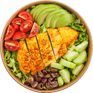 Лайт салата с пилешко филе