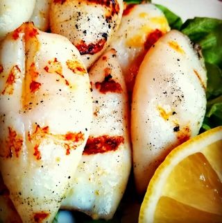 Calamar baby la gratar