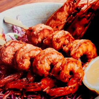 Sweet and sour sake prawns