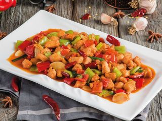 Курица острая с арахисом