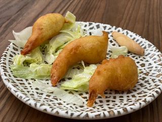 Plato Gabardinas (gambas rebozadas)