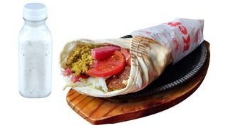 Pita roll Falafel MEGA, ayran