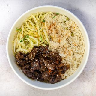 Vegan Kebab Bowl with Cabbage Salad