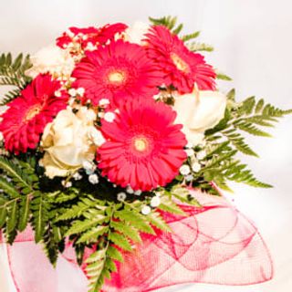 Bouquet bianco e rosso