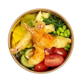 Poke Bowl z krewetkami w tempurze