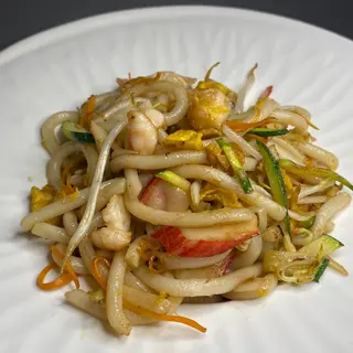 166 Udon con gamberi