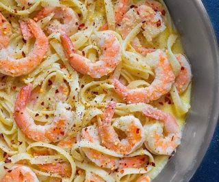 Shrimp Pasta In White Wine