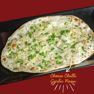 Naan cu Branza, Chilli si Usturoi / Cheese Chilly Garlic Naan