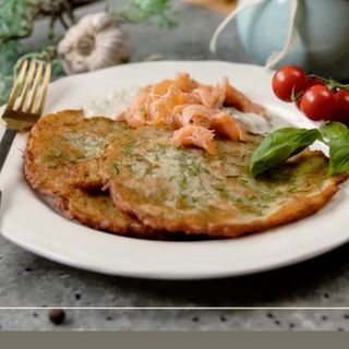 Placki ziemniaczane 3szt z łososiem