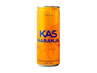 KAS Naranja Zero Refresco con gas sabor Naranja sin Azúcar Lata 330ml