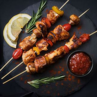 Brochette poulet pour 1 personne