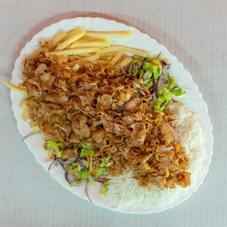 Prato Kebab com Bebida