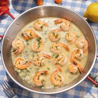 Сковорода с креветками/ Tigaie cu creveți