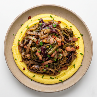 Cuoco cavolo con polenta