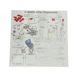 Le Ricette di Nina Melan - Pesto alla trapanese 19x19cm