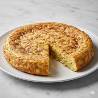 Tortilla entera con cebolla