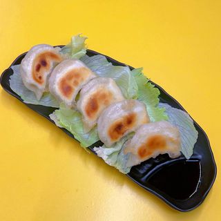 Ravioli di carne piastra 5 pezzi （煎猪肉饺）