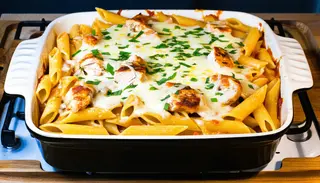 Penne cu pui la cuptor
