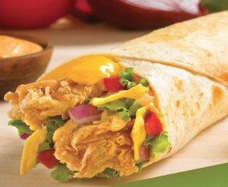 Cheesy chicken wrap