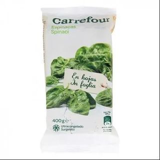 Espinacas en Hojas Carrefour Bolsa 400 Gr.