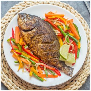 Fish (Whole Tilapia) , Ugali , Veges , Kachumbari