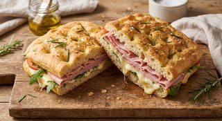 Focaccia Ham And Mozzarella