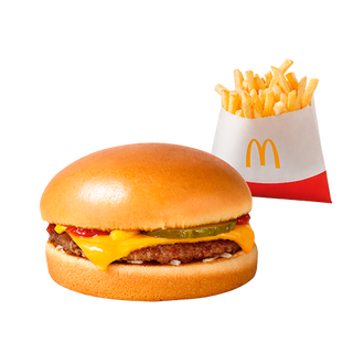Cheeseburger 2forU z frytkami