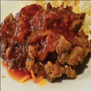 Cerdo Asado En Salsa Dulce Y Picante