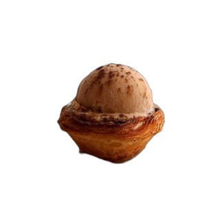 Pastel de Nata com Gelado de Chocolate