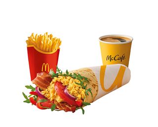 McZestaw Śniadaniowy McWrap® z Jajecznicą i Bekonem