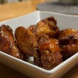 Пилешки крилца с мед и горчица 