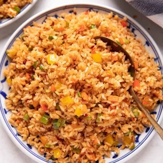 Chilly rice / Arroz com malagueta (Rice with green and red chili