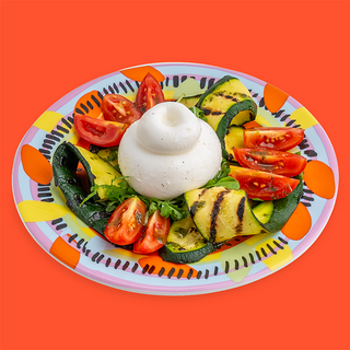 Caprese di burrata e zucchine