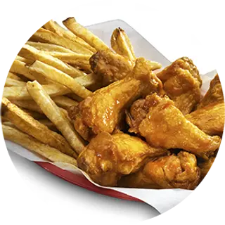 Alitas de pollo con patatas