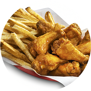 Alitas de pollo con patatas